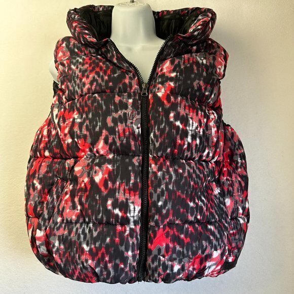 CALVIN KLEIN Performance Vest women L‎ puffer zip out hoodie water repellent - Picture 1 of 7